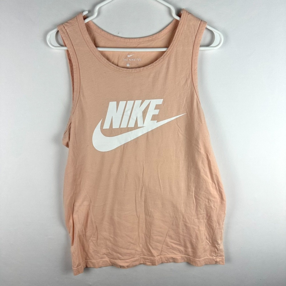 Nike Icon Futura Tank Top Women's Small Peach Sleeveless Performance Activewear